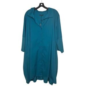 Stella Carakasi Atlantis Tiburon Lagenlook Coastal Organic Cotton Tunic 2XL New